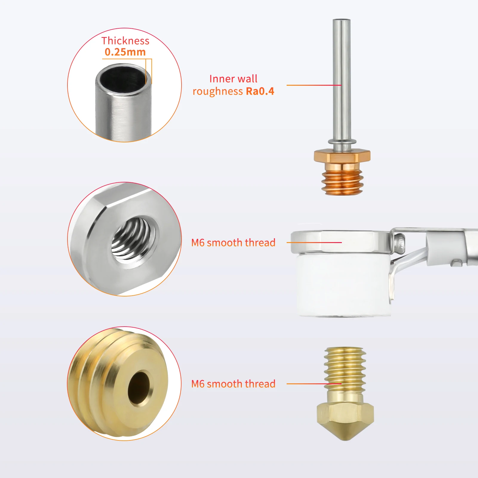 Nucleo riscaldante in ceramica riscaldamento rapido Mini per stampante 3D Ender 3 V6 Hotend CR10 CR-10 CR-6 SE MK3S