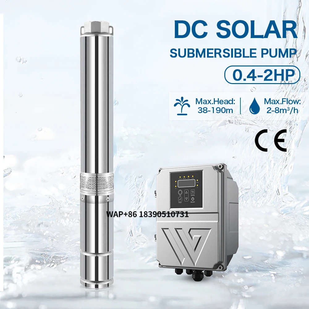 

Насос погружной солнечный для глубоких скважин с двигателем постоянного тока, для сельского хозяйства, с магнитным приводом, в наличии на складе