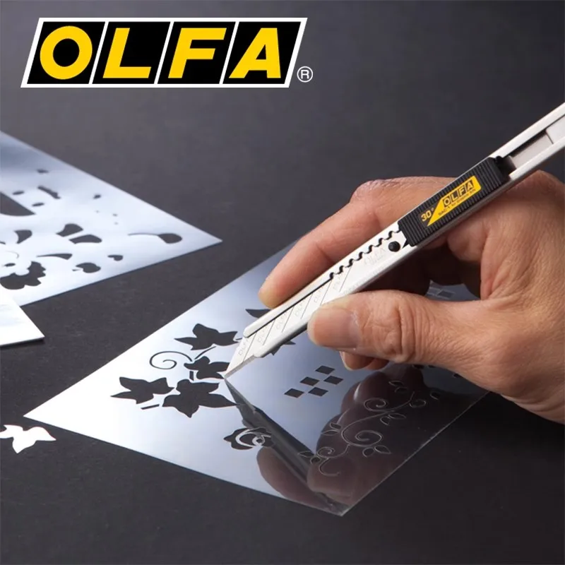 Original Japanese OLFA cutting blade 9mm small art blade 30 degree sharp and durable stainless steel blade for automotive film stationery, box