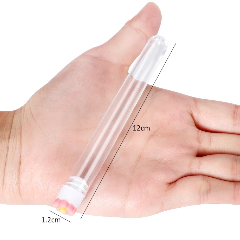 20Pcs DIY Eyebrow Brush Tube Resin Decoration Multiple Style Cute Pattern Random Decorations Dust-proof Lash Extension Tools