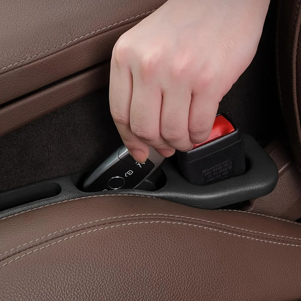 2Pcs Car Seat Gap Filler Organizer, PU Waterproof Seat Gap Plug Strip with 2 Grooves Design, For Auto Interior Gap Storage - view 6