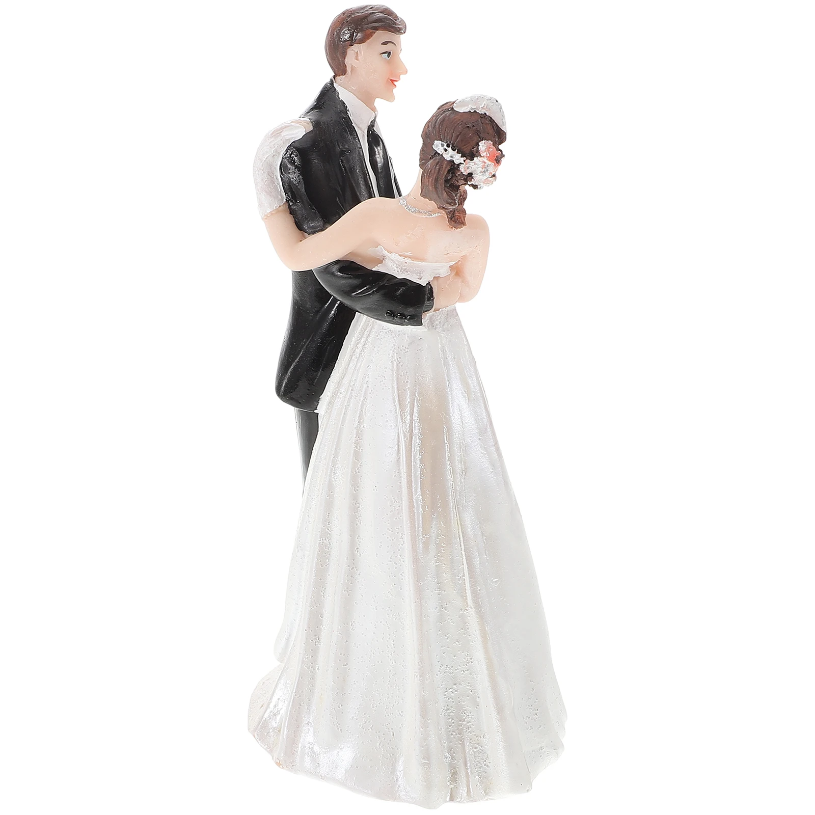 

Bride Groom Figurines Resin Wedding Cake Topper Compact Decor European Craftsmanship Bride Groom Statue Home Decor