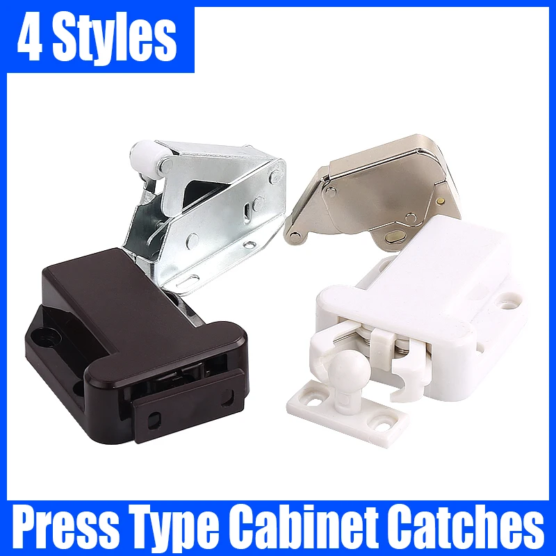 

1PCS Press Type Cabinet Catches Wardrobe Door Stop Closer Stoppers Cupboard Catch Latch Bounce Type Cabinet Door Catches