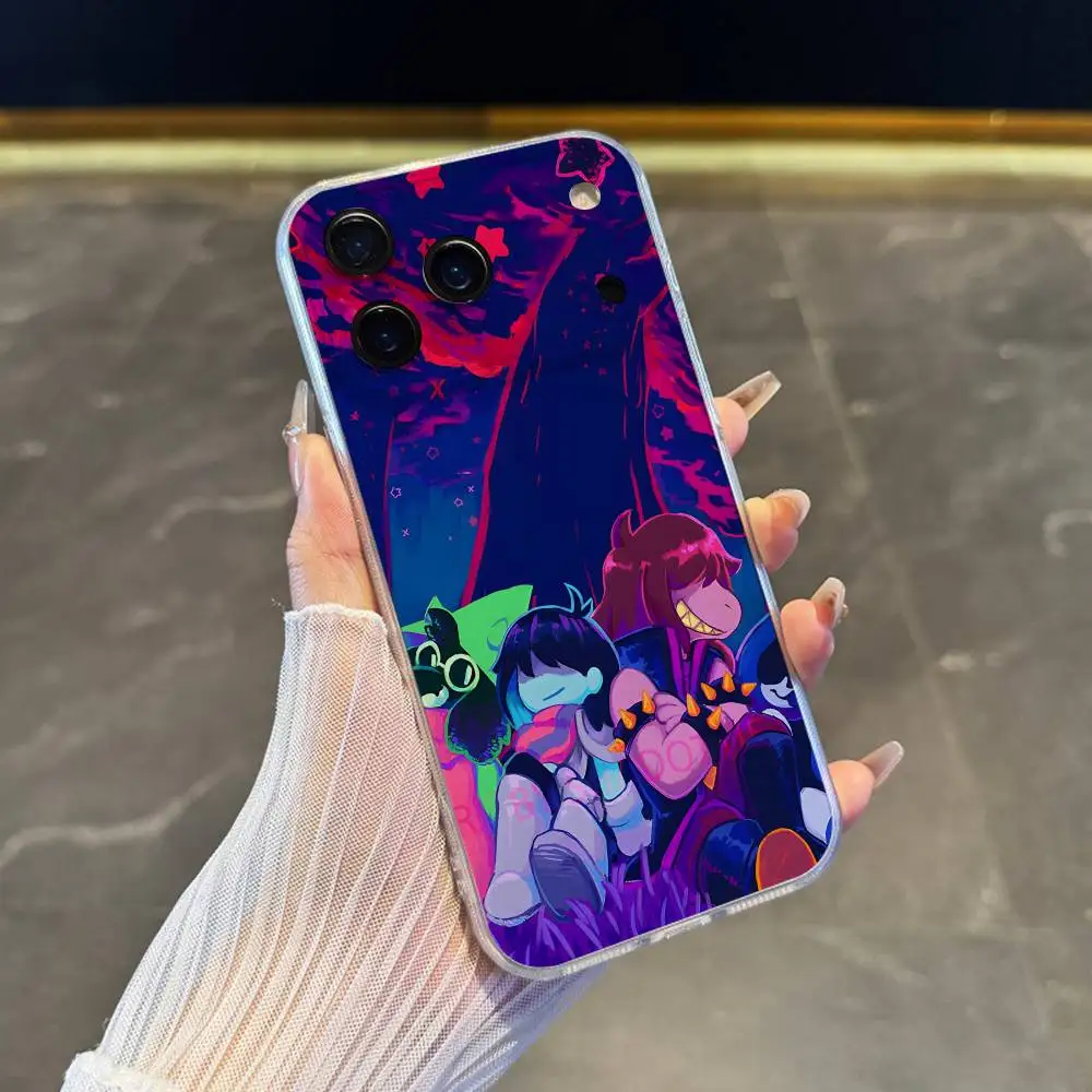 حافظة هاتف D-Deltarune Ralsei لهاتف iPhone 17,16,15,14,13,12,11 Pro,Max,Plus,X,XS,XR,SE4,E غطاء ناعم شفاف صغير