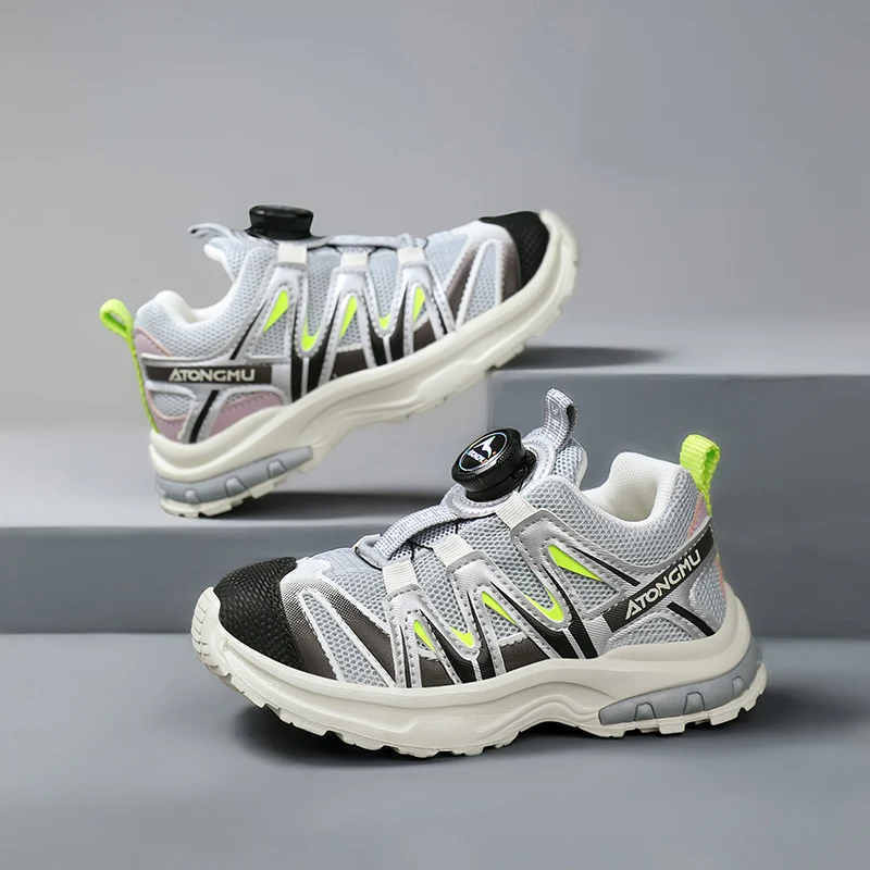 

Fashion Rotary Buckle Sneakers Kids Comfy Platform Children's Sports Shoes Breathable Running Shoes Girls Boys Casual Sneakers