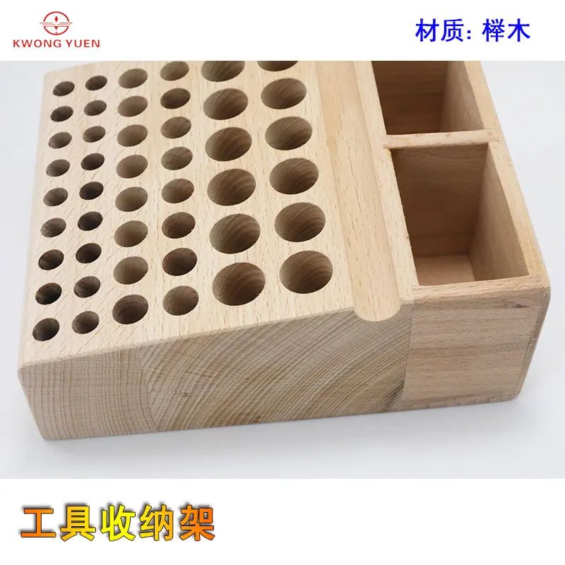 KWONG YUEN Watch Repair Tool Screwdriver Wooden Rack Storage Modified Cone Place Solid Seat