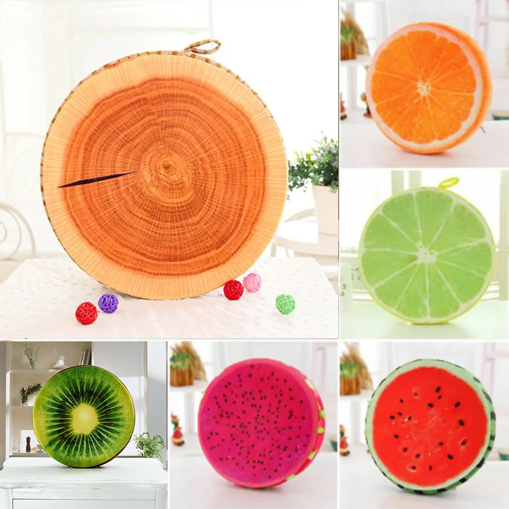 

1PC Plush Pillow Fruit Pattern Sofa Pillow Cushion Seat Pad Home Decor Watermelon Kiwi Orange Dragon Fruit Bolster