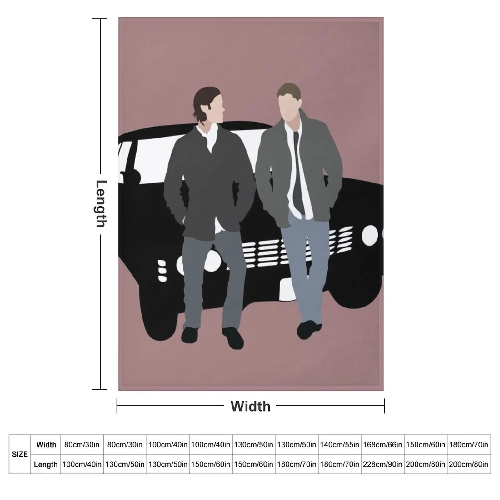 Supernatural - Sam & Dean Winchester Throw Blanket Thermals For Travel Baby Hair Retros Large Blankets