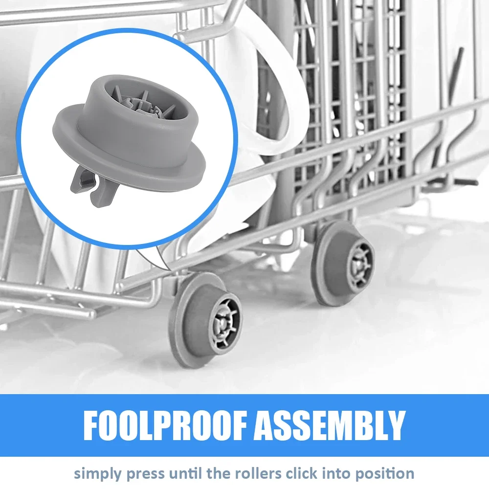 غسالة الصحون سلة لفة عجلات السلة السفلية 8 قطعة أجزاء لبوش/بالاي/سيمنز/نيف غسالة الصحون السفلى سلة عجلة الملحقات