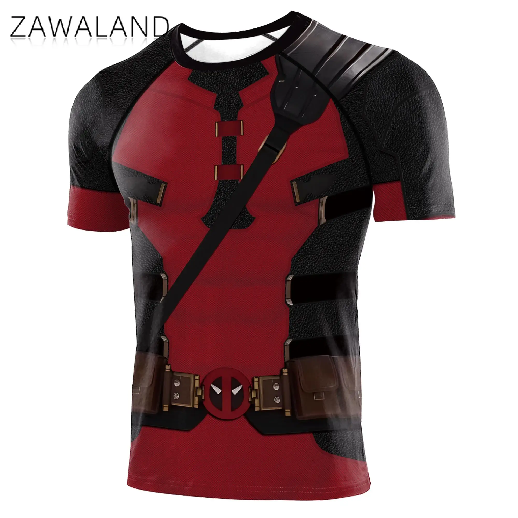 Zawaland Wolverine Deadpool Sets Cosplay Costume Men Halloween Superhero Top Trousers 3D Printing Holiday Party Outfit Clothing