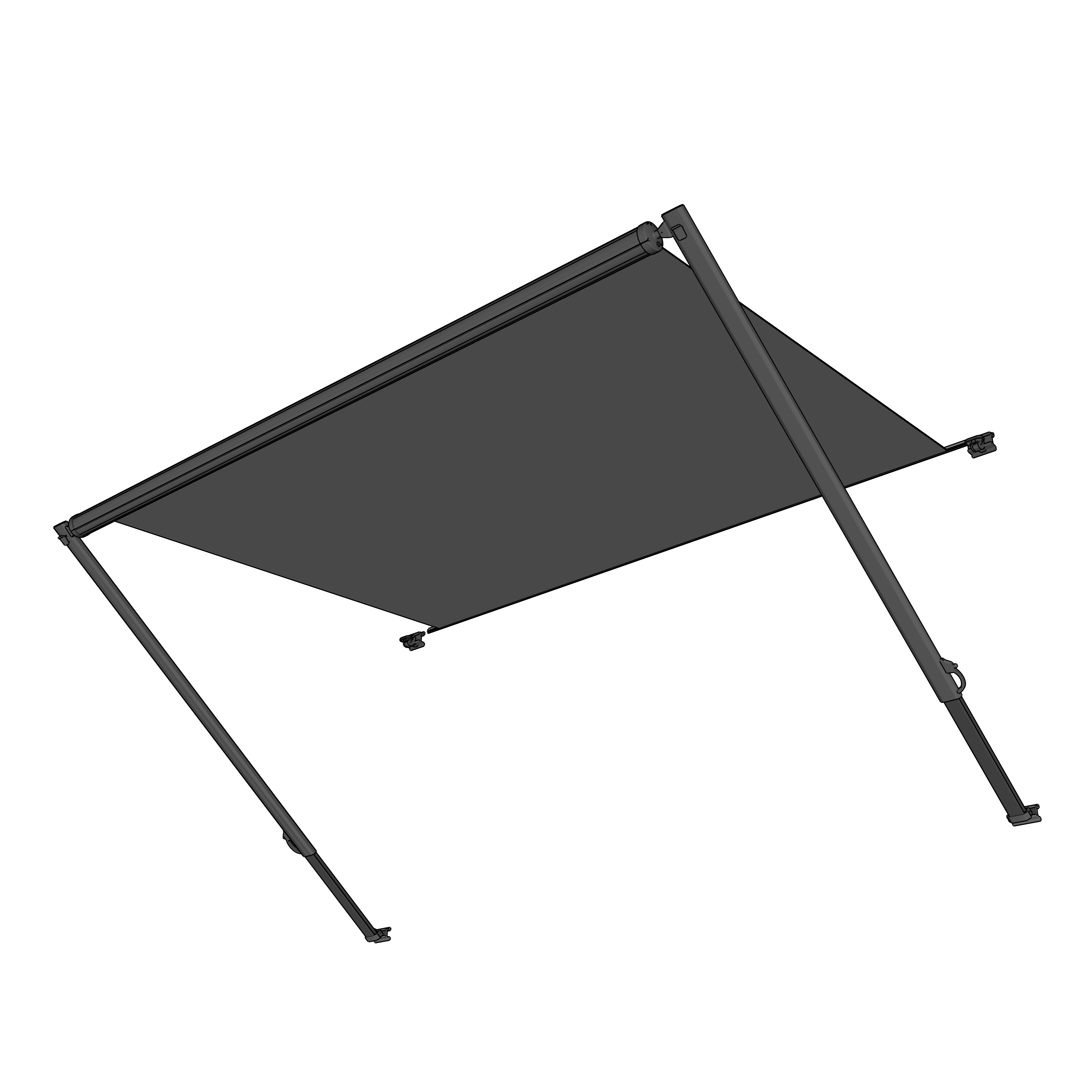 B1 LED Type Side Mounted Motorized Roll Out Trailer Awning