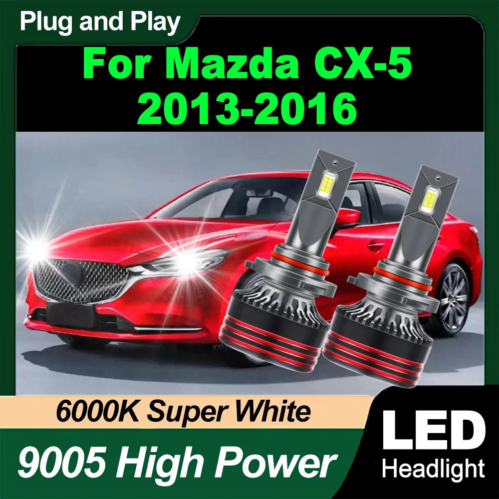 

2 шт. 3570 чипов CSP 6000K белые 9005 автомобильные фары 30000LM высокой мощности 150 Вт светодиодные автомобильные фары для Mazda CX-5 2013-2016