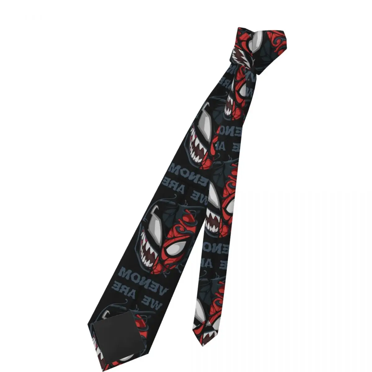 Personalizowane krawaty męskie z jedwabiu z motywem Spider-Mana (Peter Parker) i Venom, idealne do biura.