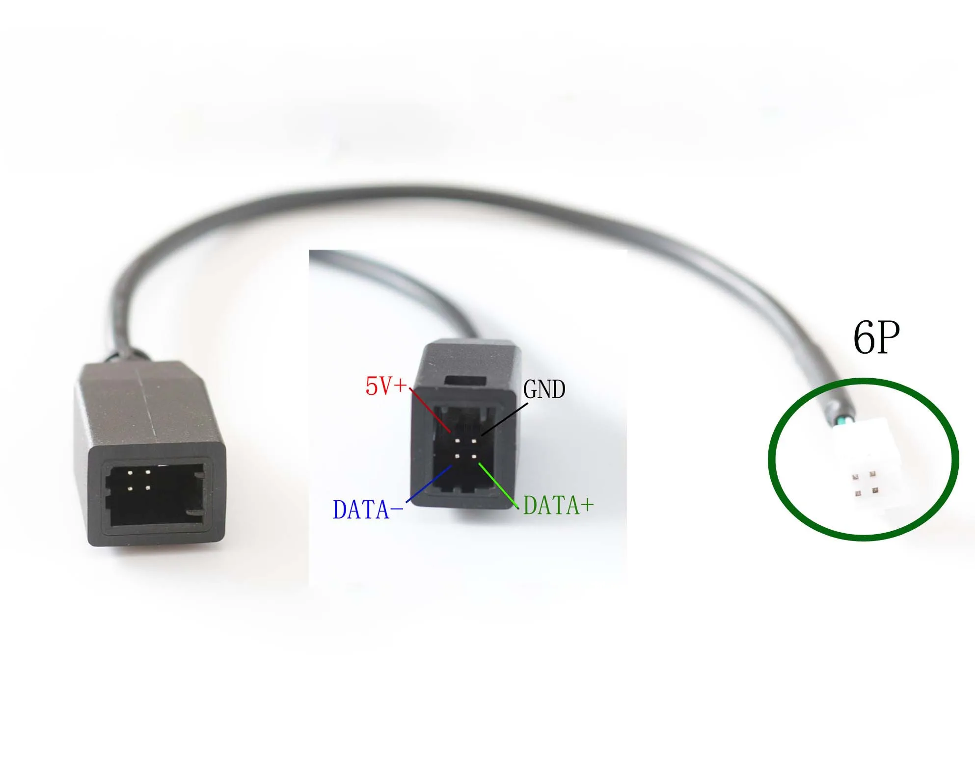 6-Pin USB Female Navigation Cable for Mazda and For suzuki Cars Supporting Data Transfer and 5V Power Delivery