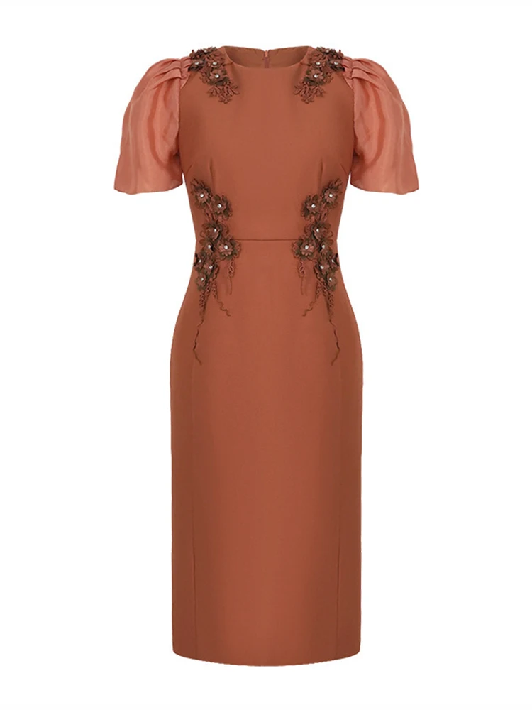 أزياء الصيف خمر تخفيف مناسبة رسمية فستان رصاص النساء الملابس الأنيقة مكتب س الرقبة سليم ميدي حفلة فيستدوس فييستا