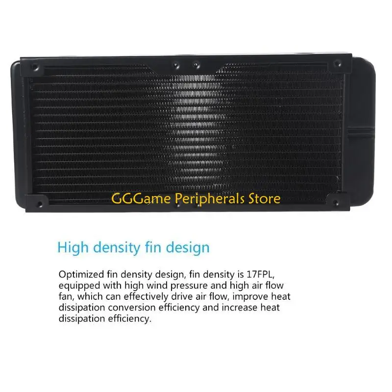 U55B 240mm 18 Tube Computer Water Cooling Radiator 4 Female Thread Heat Dissipation for Computer CPU Water Cool System