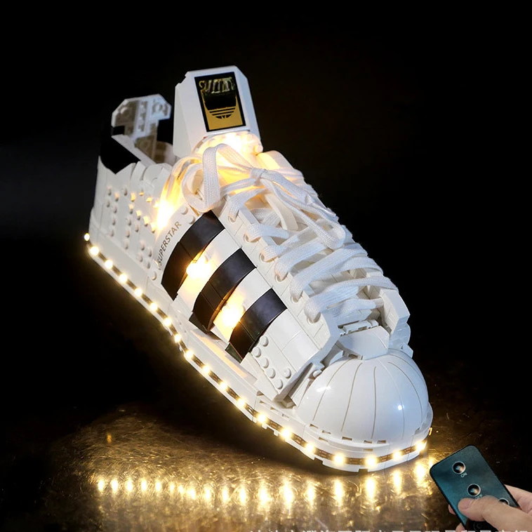 No incluye bloques de construcción, Kit de luz LED para Adidas Originals, Superstar 10282, Juguetes DIY, juego de iluminación solo para regalo