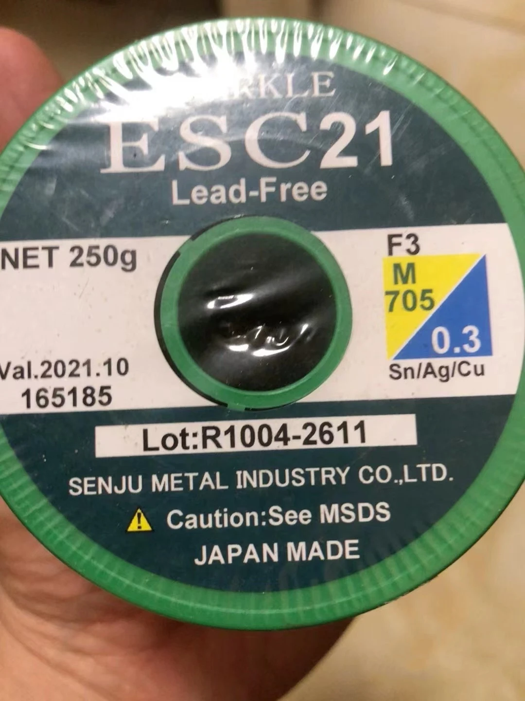 Japan Original SENJU M705 0.3mm Ultra-Fine Wire Diameter Lead-Free Silver Solder Wire Containing Silver 3% Audio Solder Wire