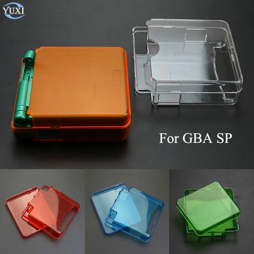 

YuXi Clear Crystal Protective Case Shell Housing For Gameboy Advance SP For GBA SP Upper Lower Cover