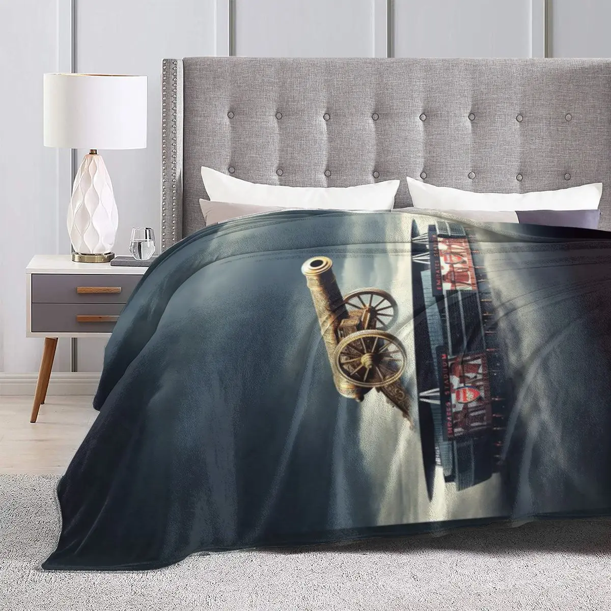 Cannon Above The Clouds Arsenal S Emblematic Vigi An Ultra-Soft Micro Fleece Blanket