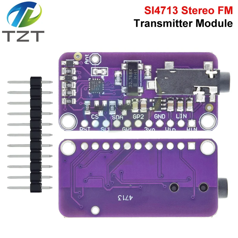 1/3 Uds módulo transmisor FM SI4713 modulación de frecuencia estéreo CJMCU-4713 DC 3-5V controlador MCU de Radio inalámbrico Digital