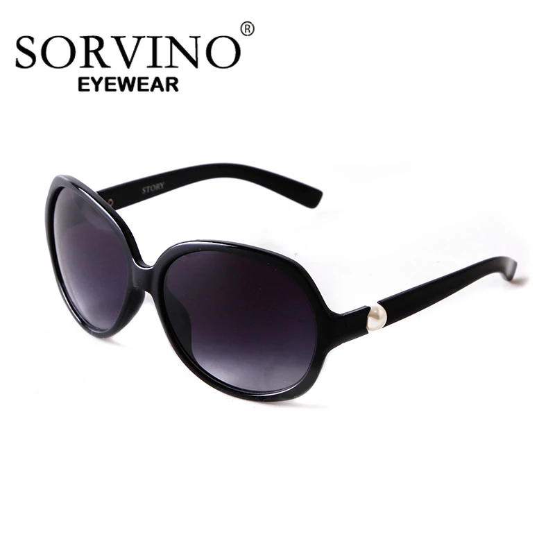 SORVINO New Large Frame Oval Round Sunglasses Women Sunglasses Trendy UV400 Glasses Retro Vintage Shades Gradient Sun Glasses