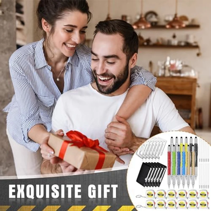 Gift Pen Set For Men 6 In 1 Multitool Tool Pen Christmas Techgifts For Dad Multitool Pen Durable Easy Install