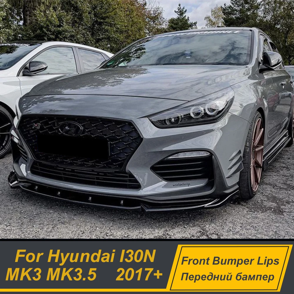 

For Hyundai I30N MK3 MK3.5 2017+ Front bumper Splitter Lip Shovel Chin Deflector BodyKit Protector Guard Tuning Accessories Part