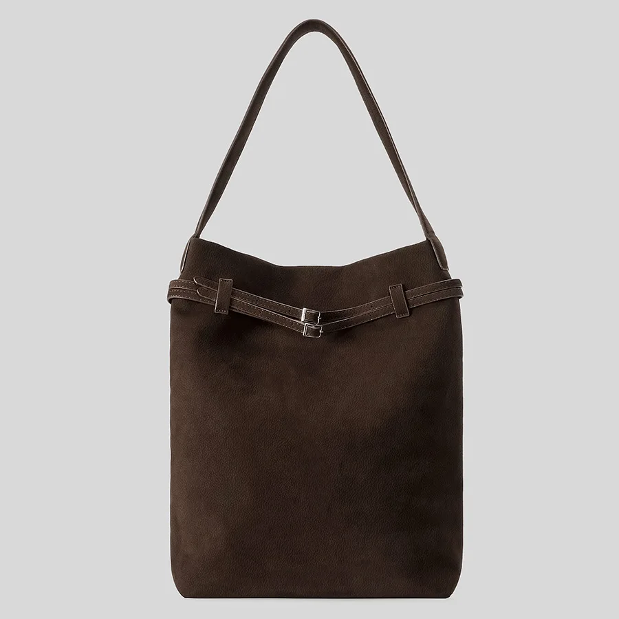 

Винтажная большая вместительная сумка-тоут из искусственной замши, дизайнерские ремни, деко, женские сумки на плечо, роскошные качественные большие сумки, трендовая сумка-ведро