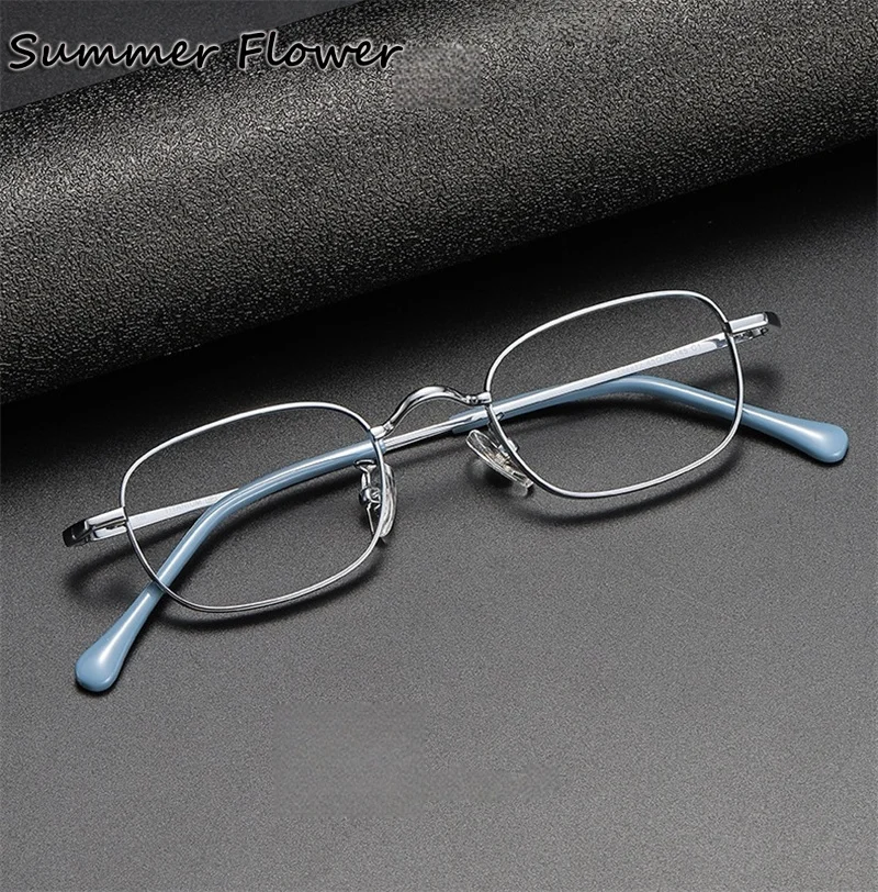 

Small Circle Glasses Male Titanium Flexible Frame Men Optical Myopia Eyewear Women Spectacle for High Prescription Lenses