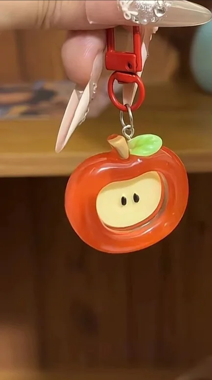 Вкусный брелок с большим яблоком, милый и милый мультяшный кулон, новые аксессуары для пар, универсальный для подруг
