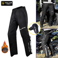 SULAITE Motorcycle Quick Release Pants Winter Windproof Waterproof Night Reflective CE Protective Gear Fall-Proof Leggings Guard