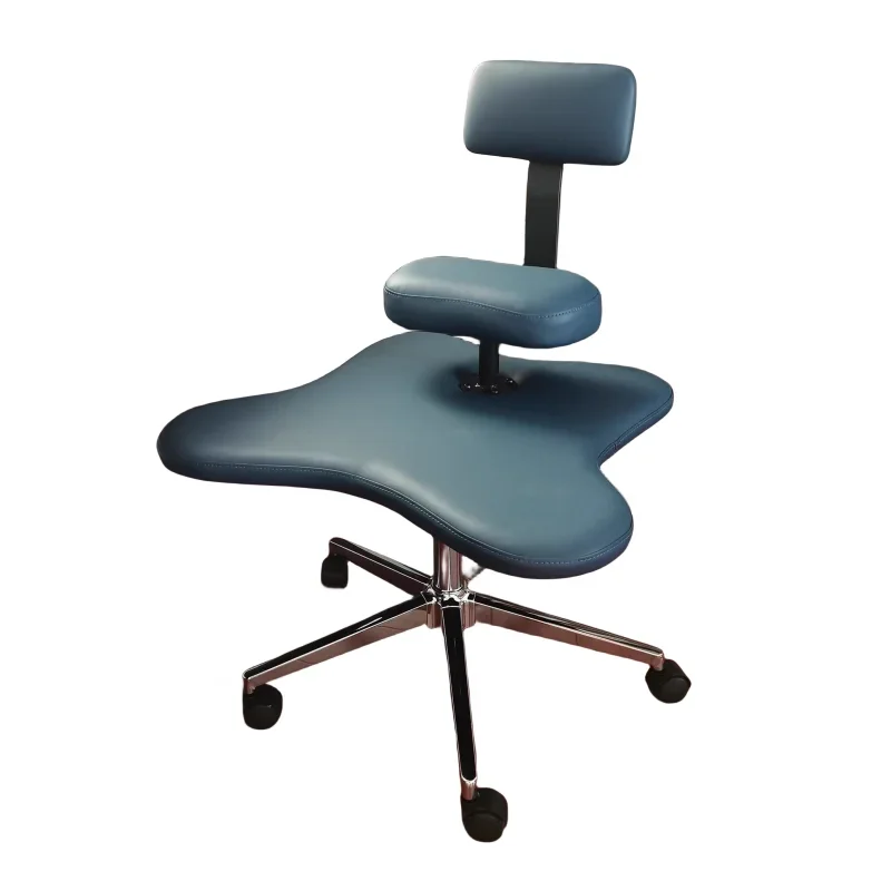 Silla ergonómica con patas cruzadas y ruedas, silla multifuncional para arrodillarse, altura ajustable, silla para computadora de oficina