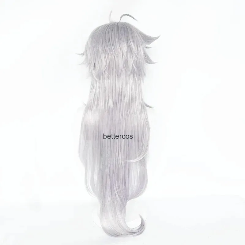 Wig ss23Impact RAZOR Wig Cosplay Halloween LeiZe Warna Abu-abu Perak Panjang