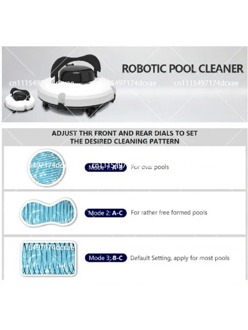Automatic Wireless Pool Robot Cleaner 5200mAh Cordless Suction Vacuum for Fish Pond Sewage Debris