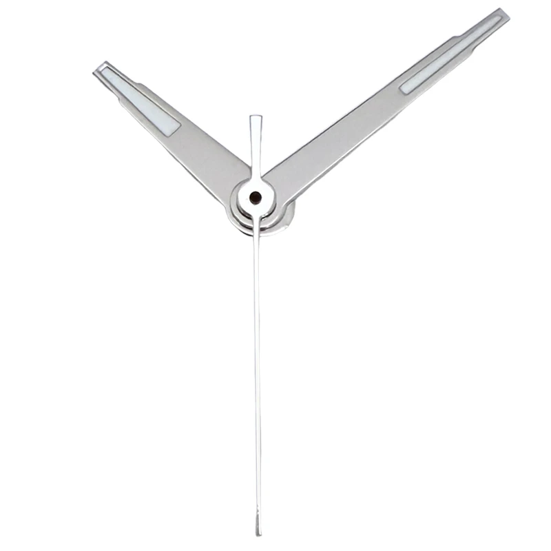 NOOKIDA NH35 シルバーシンプルなポリッシュ時計針グリーン発光フィット NH35 自動運動機械式時計アクセサリー