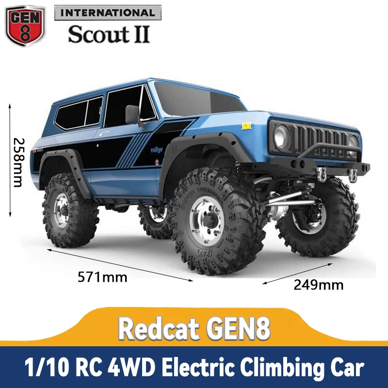 Redcat GEN8 ScoutII 1/10 RC 4WD Elektryczny samochód wspinaczkowy Most drzwiowy Pojazd terenowy Pojazd gąsienicowy Model samochodu Zabawka dla