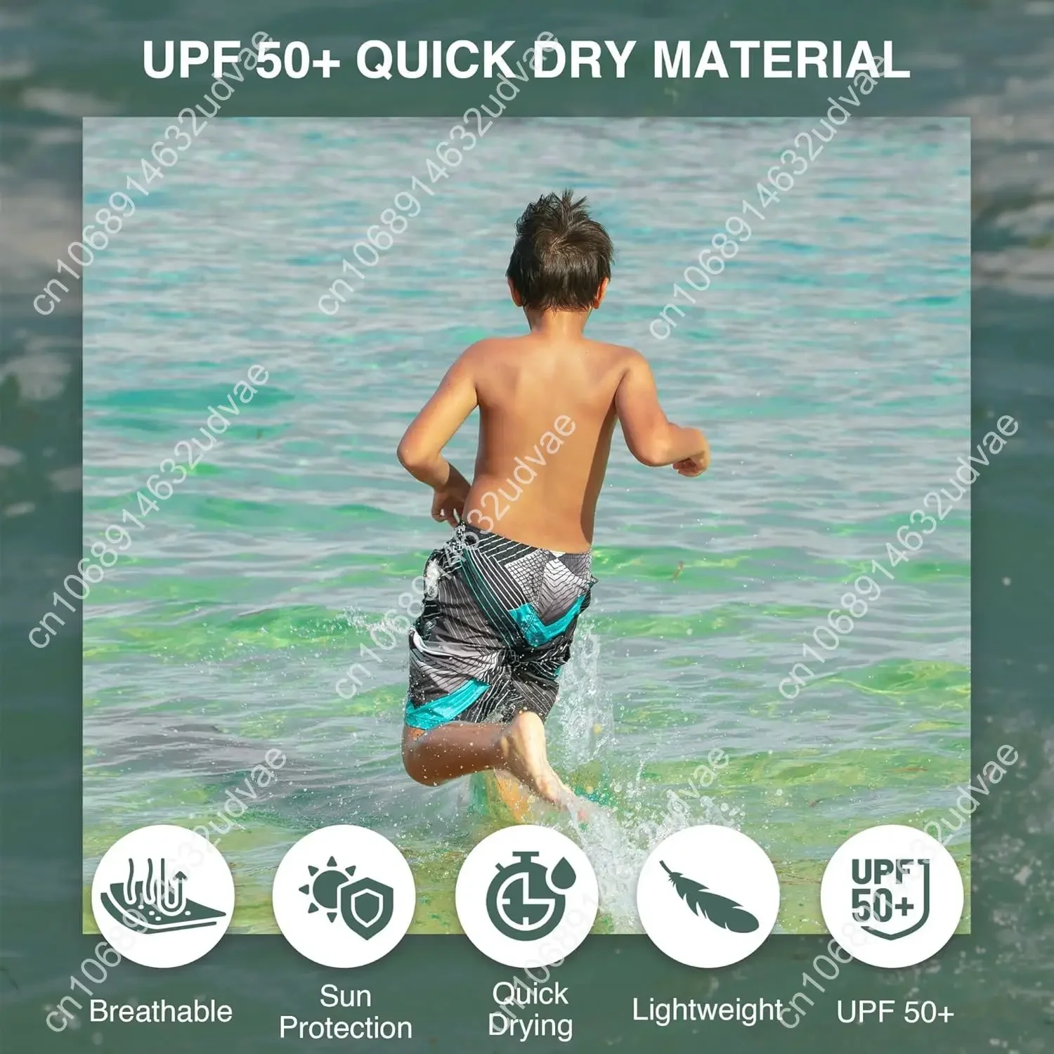 Kanu Surf Boys' Yolo Quick Dry UPF 50+ Beach Swim Trunk