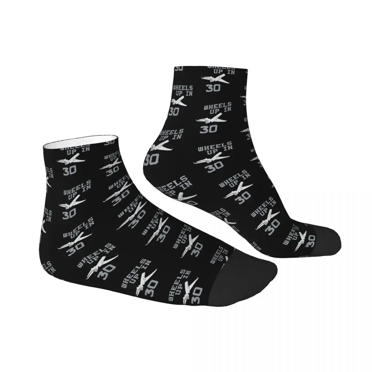 Wheels Up In 30 Criminal Minds Socks Harajuku Sweat Absorbing Stockings All Season Socks Accessories for Man's Woman's