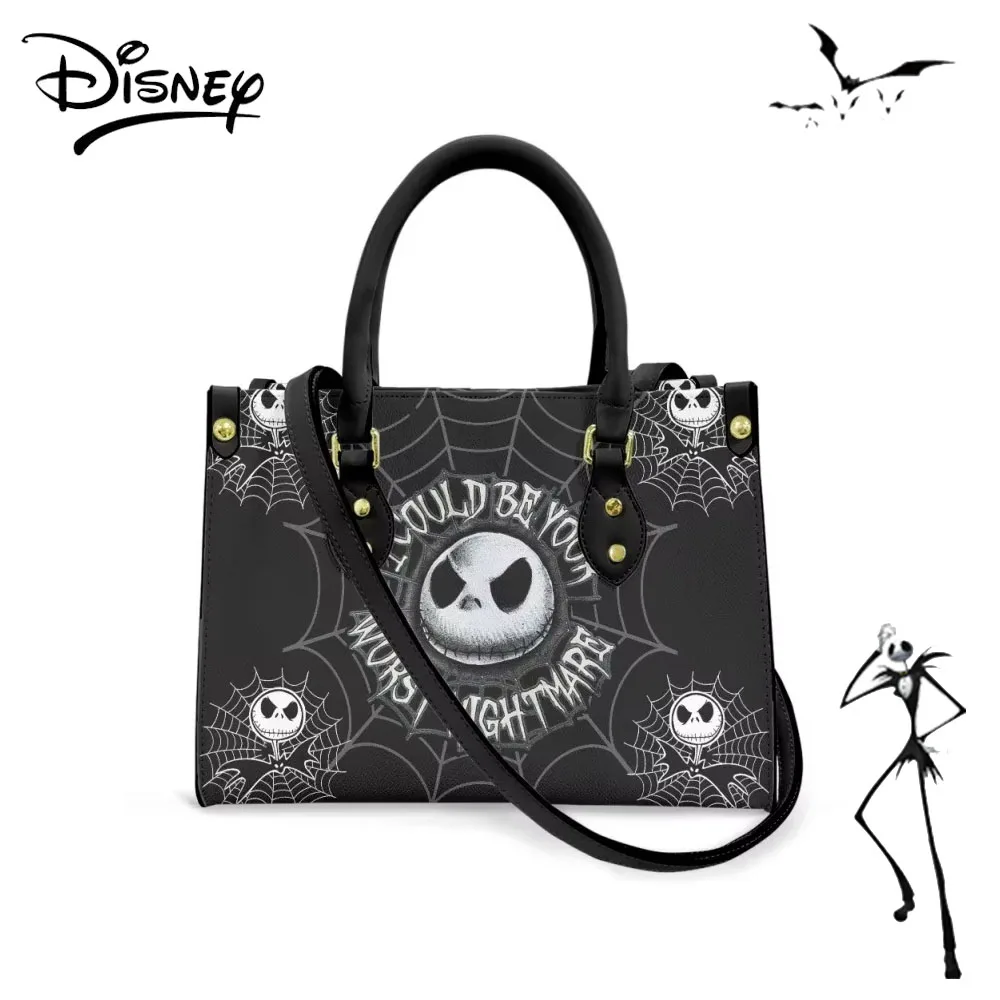 The Nightmare Before Christmas Women's PU Handbag Jack Skellington Sally Cartoon Large Capacity Cosplay shoulder bag Halloween