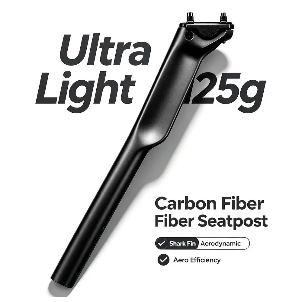 ELIATONE T800 Carbon-Sattelstütze Aero-Design 27,2/30,9/400mm Stoßdämpfende Sattelstütze für Rennrad und Gravelbike