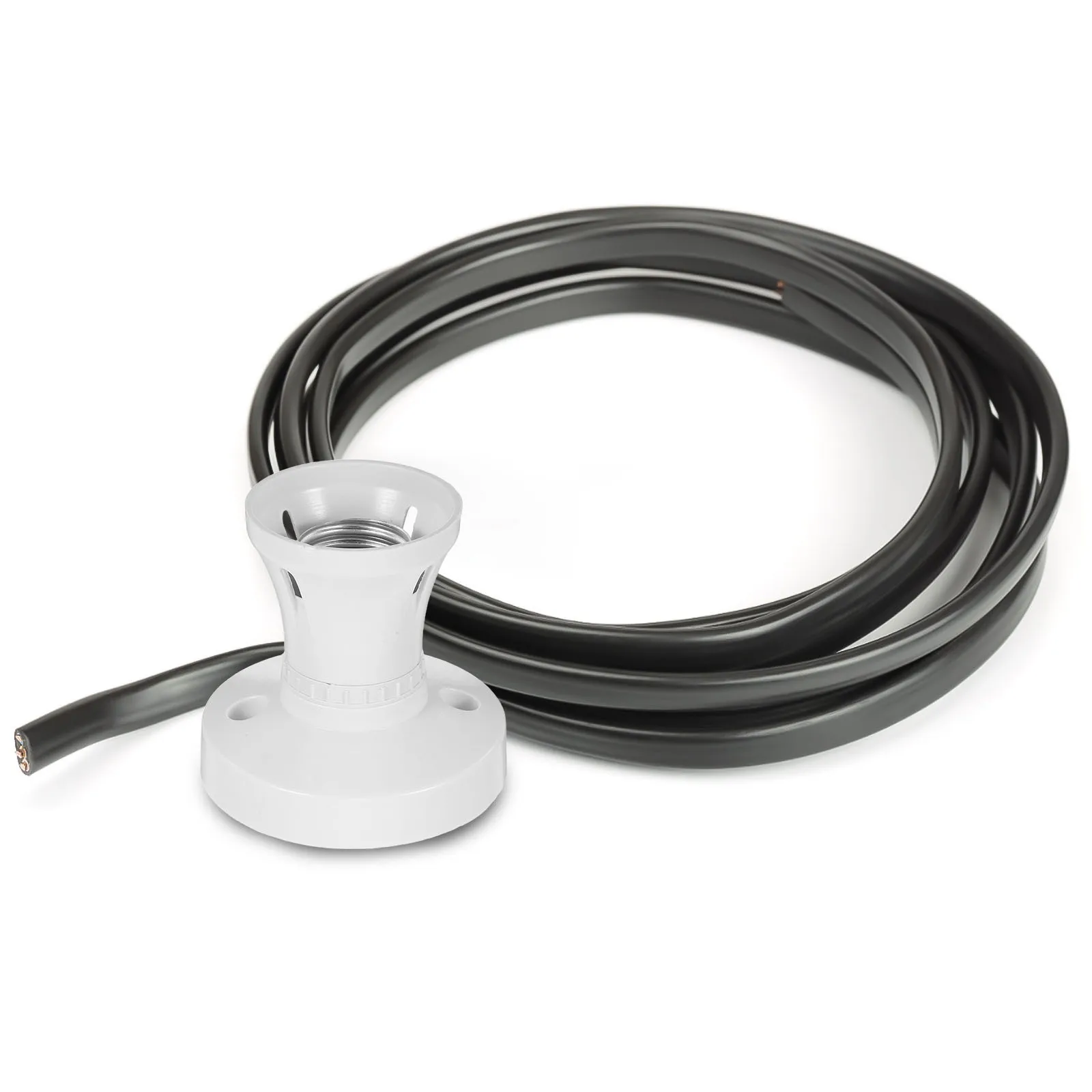 

2Pcs LED Lamp Socket E27 Bulb Holder with Full Copper Components High Power Capacity Lighting Fixture for Industrial Ceiling