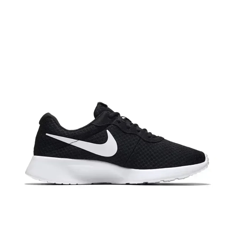 Nike Tanjun Men and Women Running Shoes Black White Low Top Sneakers for Non-Slip and Lightweight Sport Sneakers