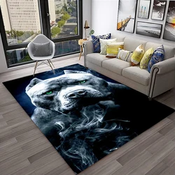 French Pit Bull Dog Pet Cartoon Carpet Rug for Home Living Room Bedroom Sofa Doormat Decor,kids Play Area Rug Non-slip Floor Mat