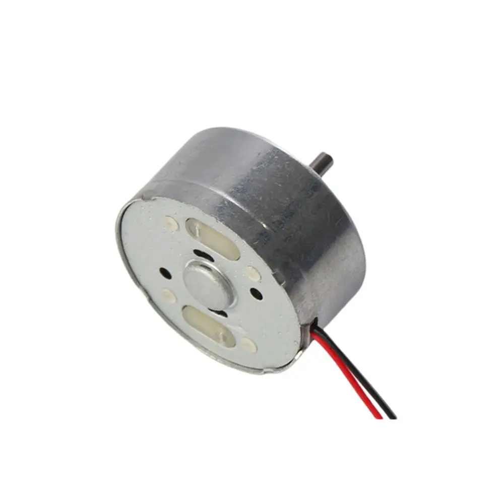 5Pcs Durable DC 1.5V-6V RF-300 DC Motor 2Pin 24mm Round Brush Motor Metal Compact Hanging Neck Fan Motor for Model