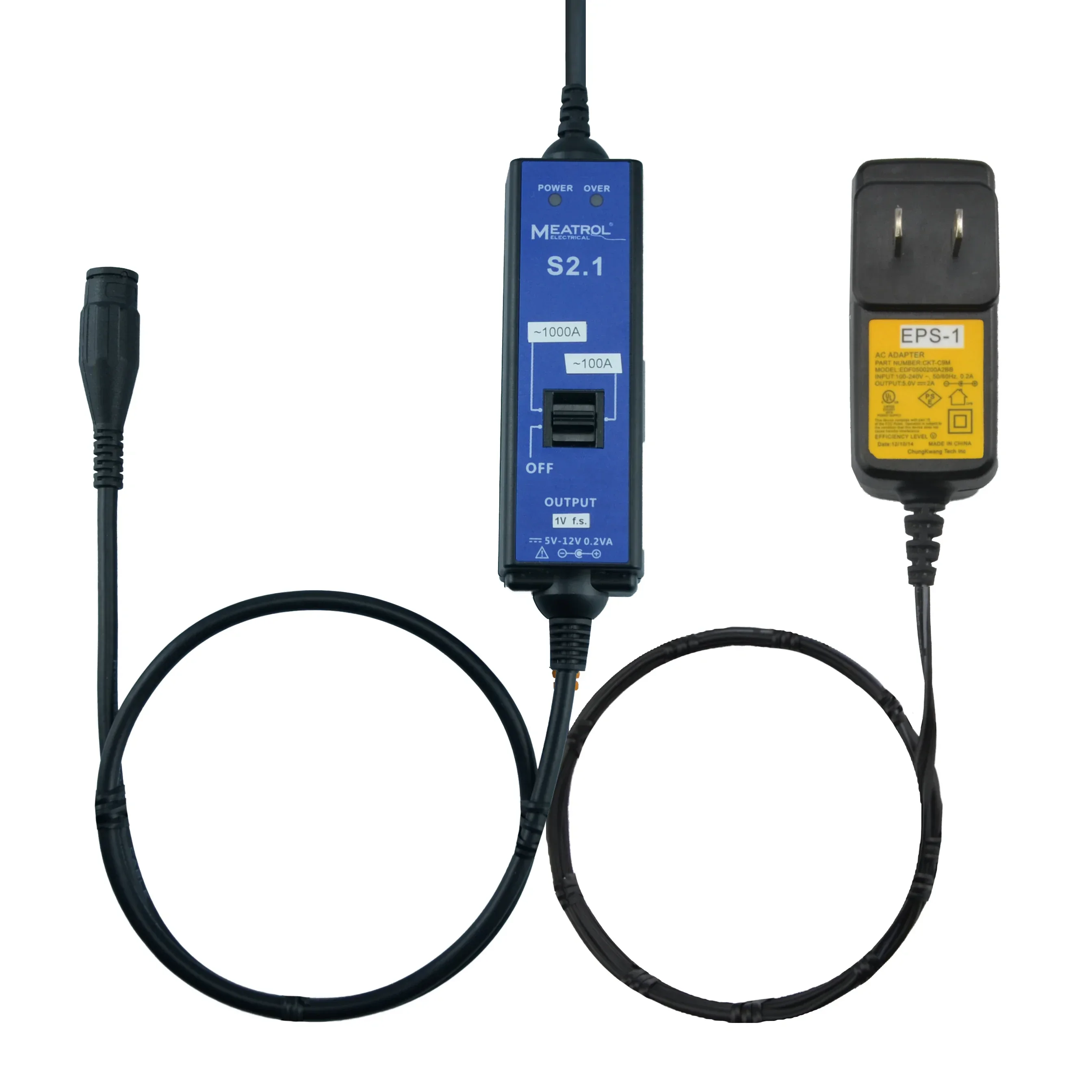 2026/S2.1 Handheld Rogowski Coil Integrator - Single Phase, Dual Current, Battery/DC, Mini Enclosure for Accurate Power