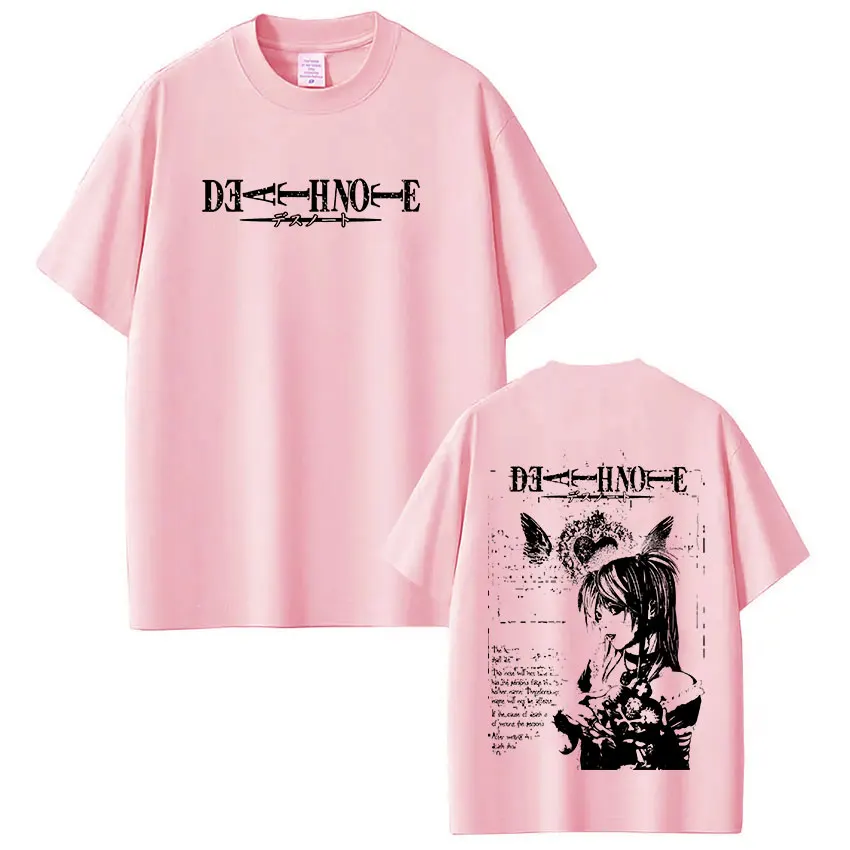 Anime Death Note Misa T Shirts Men Women Clothing High Quality Cotton Tee Shirt Fashion Vintage Short Sleeve T-shirts Streetwear