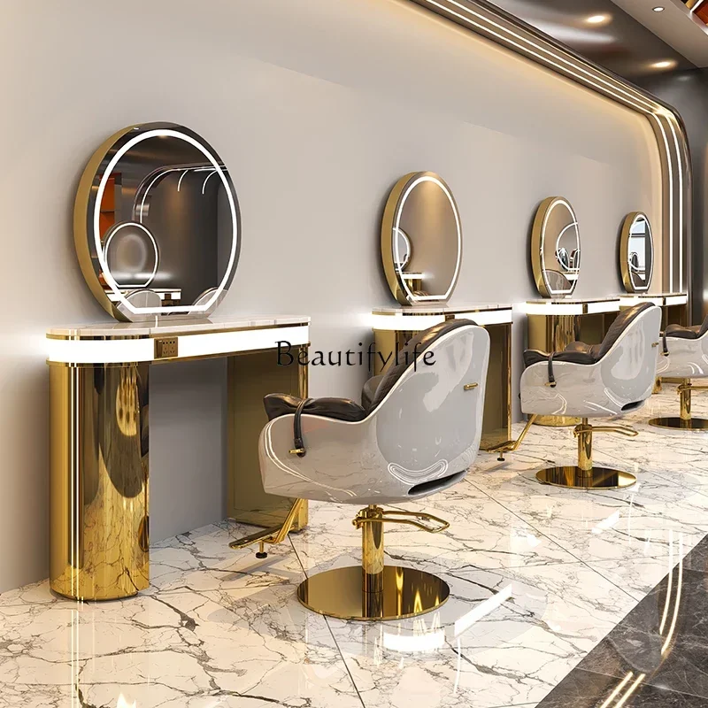 

FG17Hair Cutting Mirror Hot Dyeing Table Mirror Cabinet Integrated for Hair Salon Hairdressing Mirror