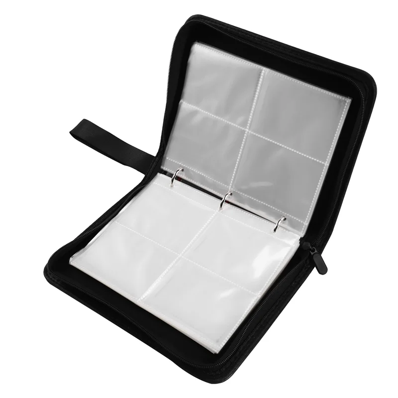 A13E-4 Pocket Double Sided Top Loaders Binder, Card Binder Abulm For Game/Football/Baseball Card