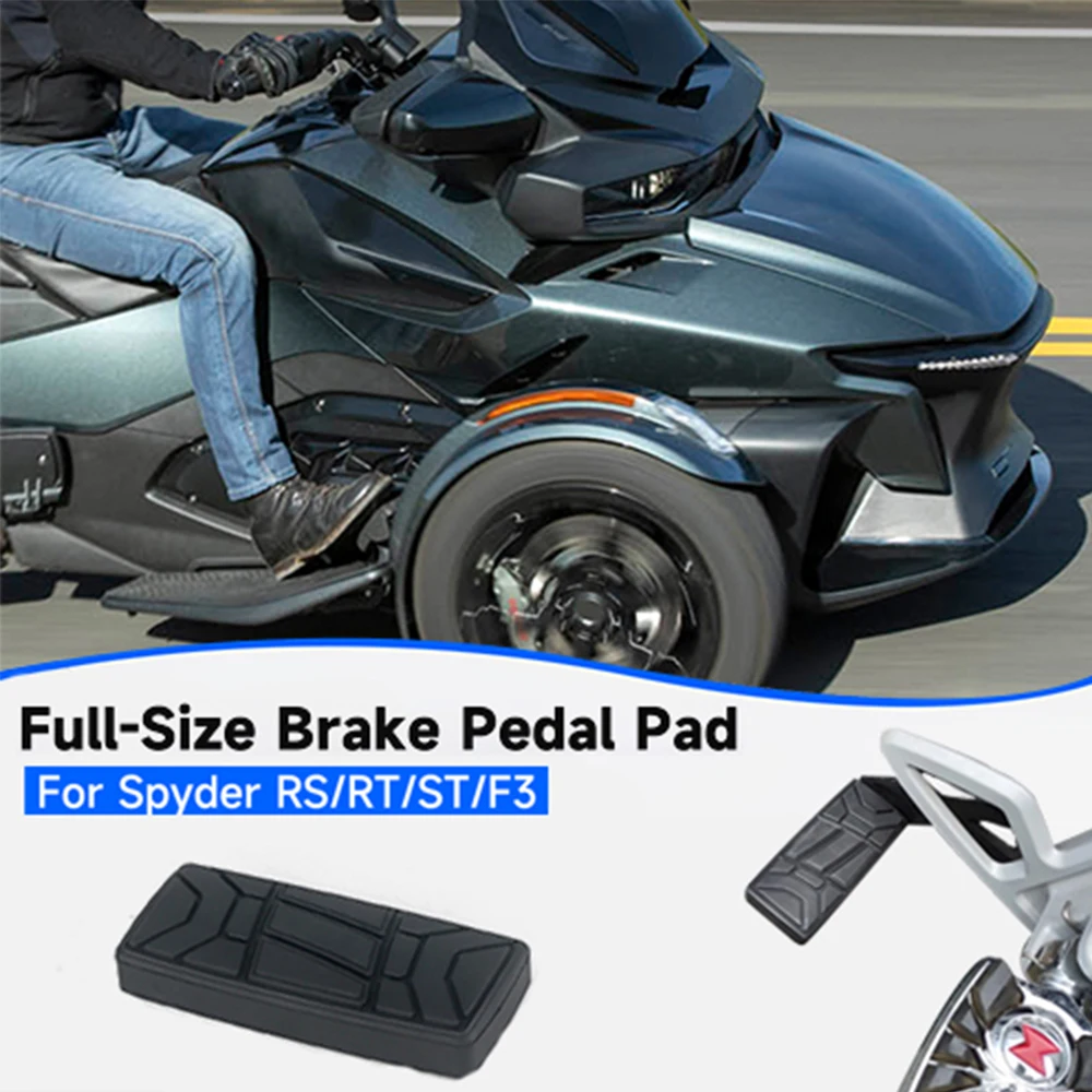

For 2011-2019 Can-Am Spyder RS RT ST F3 Accessories Extended Brake Foot Rest Peg Pedal Full Size Larger Brake Pedal